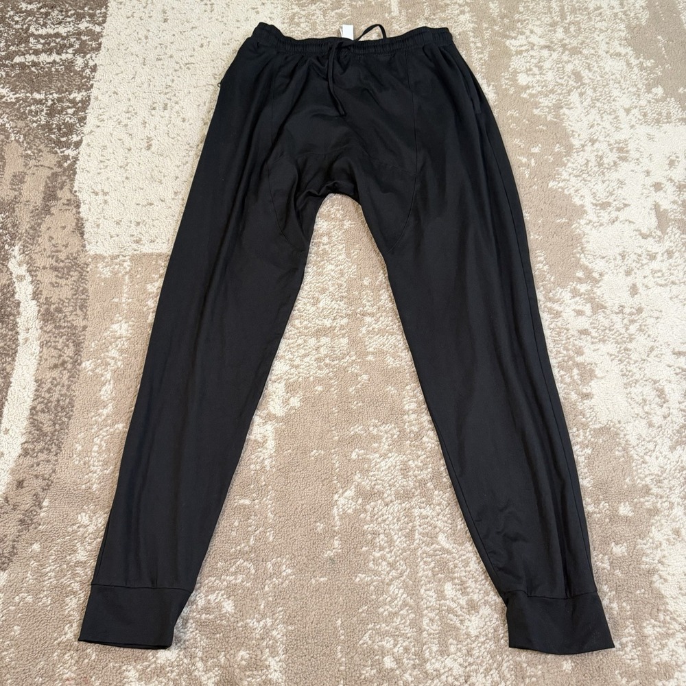 Alo Yoga Conquer Revitalize Mens Large Black Drop Crotch Joggers Pockets Slouchy